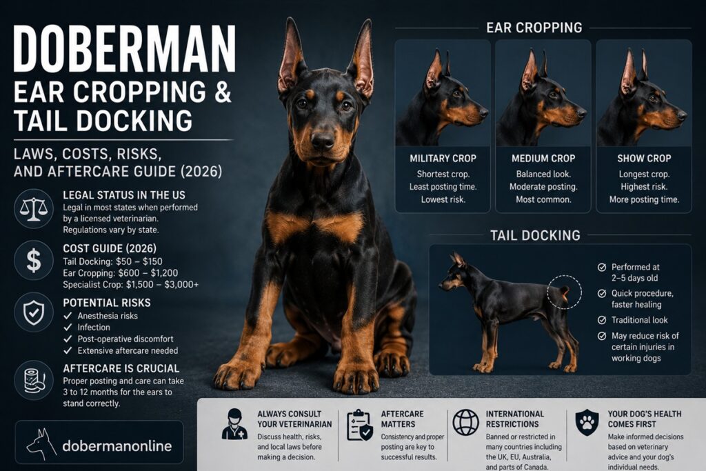Doberman Ear Cropping and Tail Docking