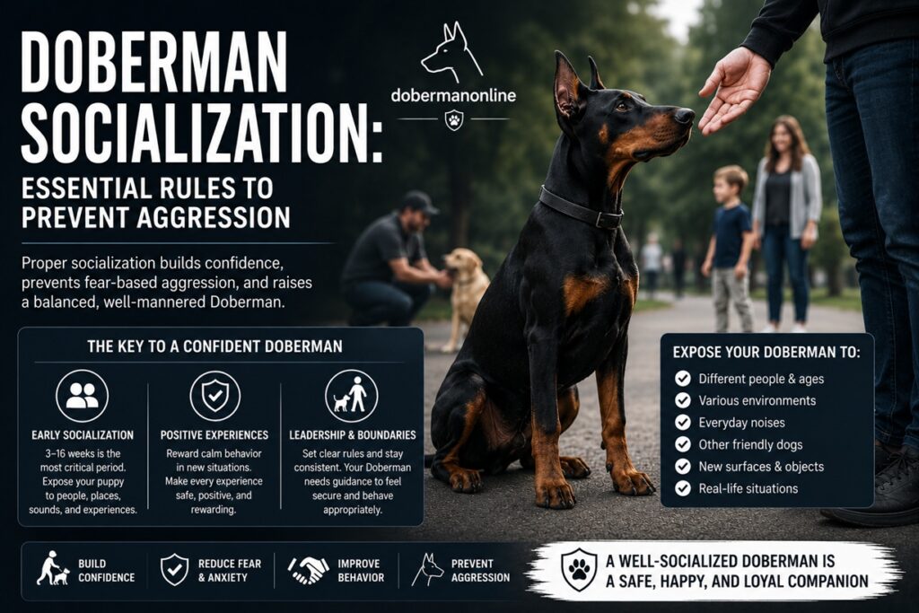 Doberman Socialization: Essential Rules to Prevent Aggression