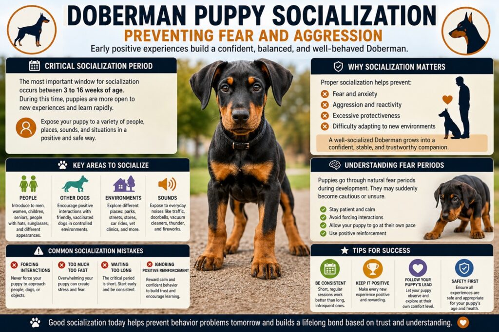 Doberman Puppy Socialization: Preventing Fear and Aggression