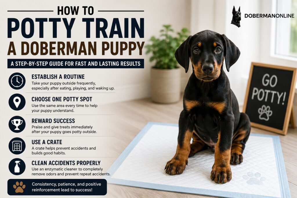 How to Potty Train a Doberman Puppy: