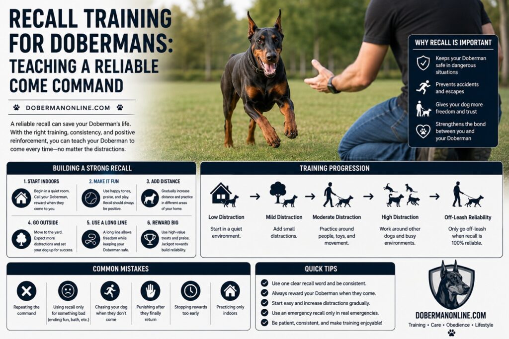 Recall Training for Dobermans: Teaching a Reliable Come Command