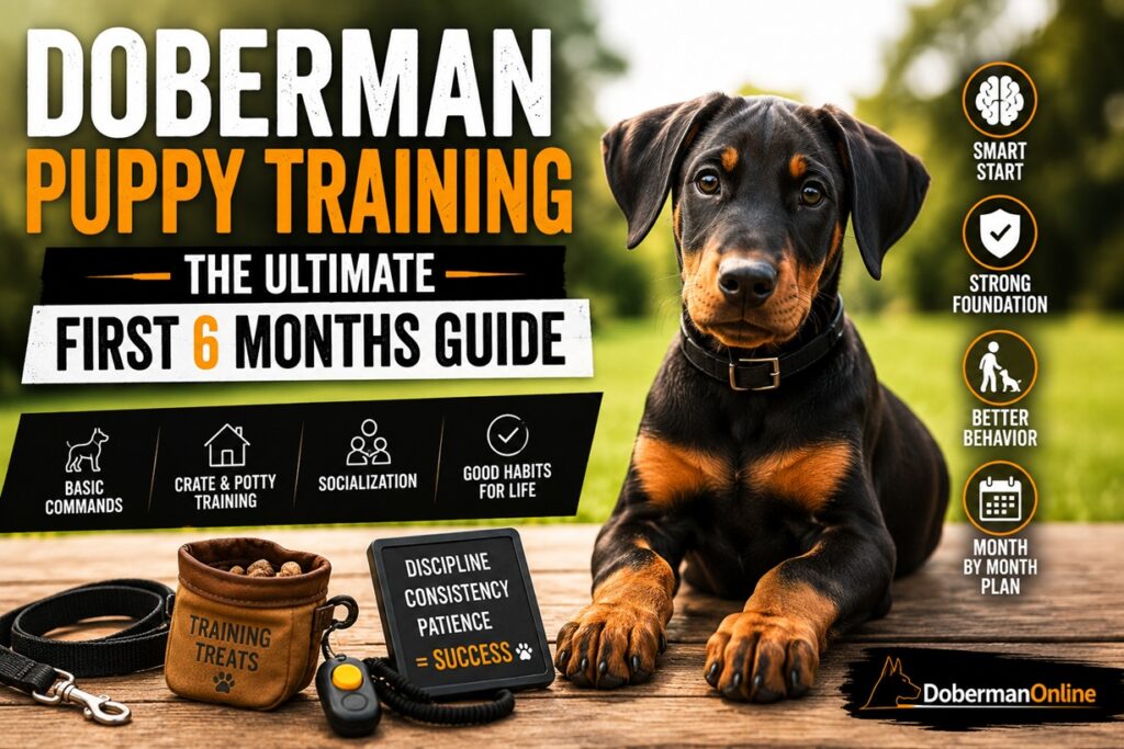 Doberman Puppy Training: The Ultimate First 6 Months Guide