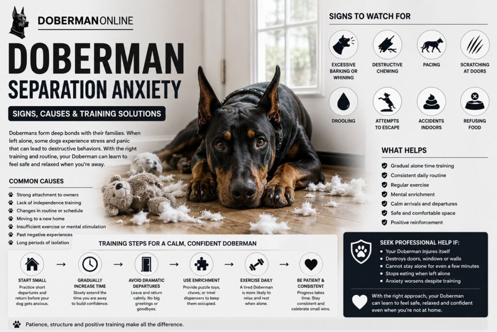 Doberman Separation Anxiety: Signs, Causes & Training Solutions