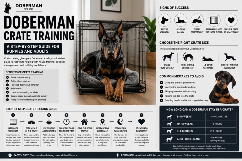 Doberman Crate Training: A Step-by-Step Guide for Puppies and Adults