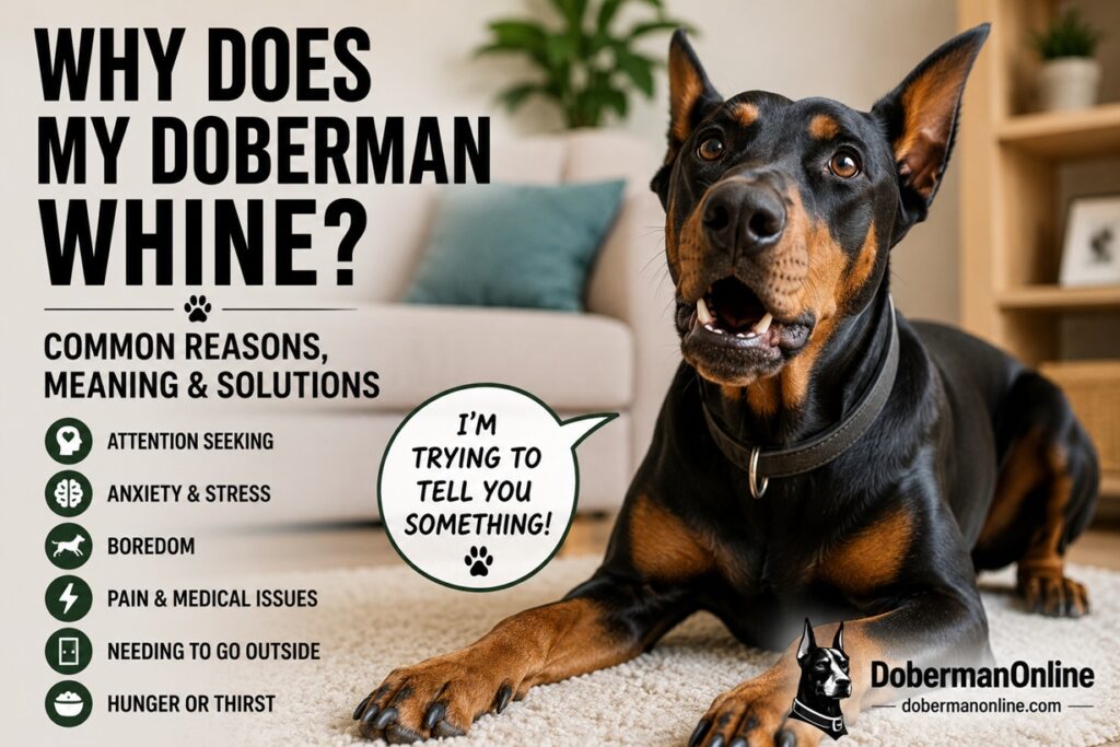 Why Does My Doberman Whine? Common Reasons, Meaning & Solutions