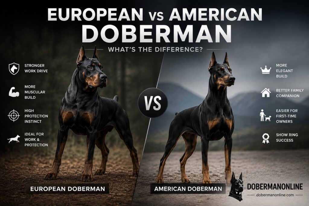 European vs American Doberman