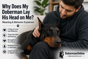 Why Does My Doberman Lay His Head on Me? Meaning & Behavior Explained